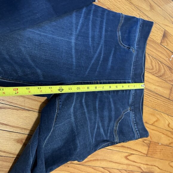 SPANX Blue Cropped Ankle Pants High-Waisted Flare - Picture 8 of 9